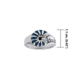 Enamel Nautilus Shell Sterling Silver Ring TR3697 - Jewelry