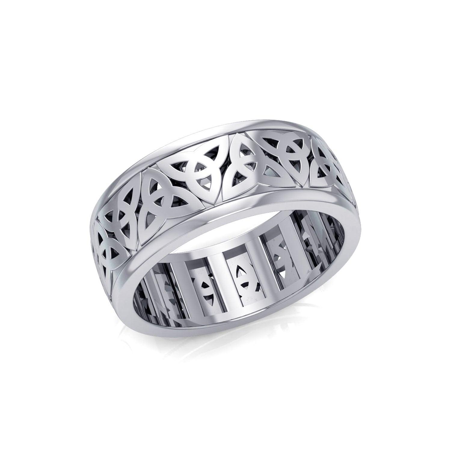 Celtic Trinity Knots Spinner Ring TR3780 - Jewelry