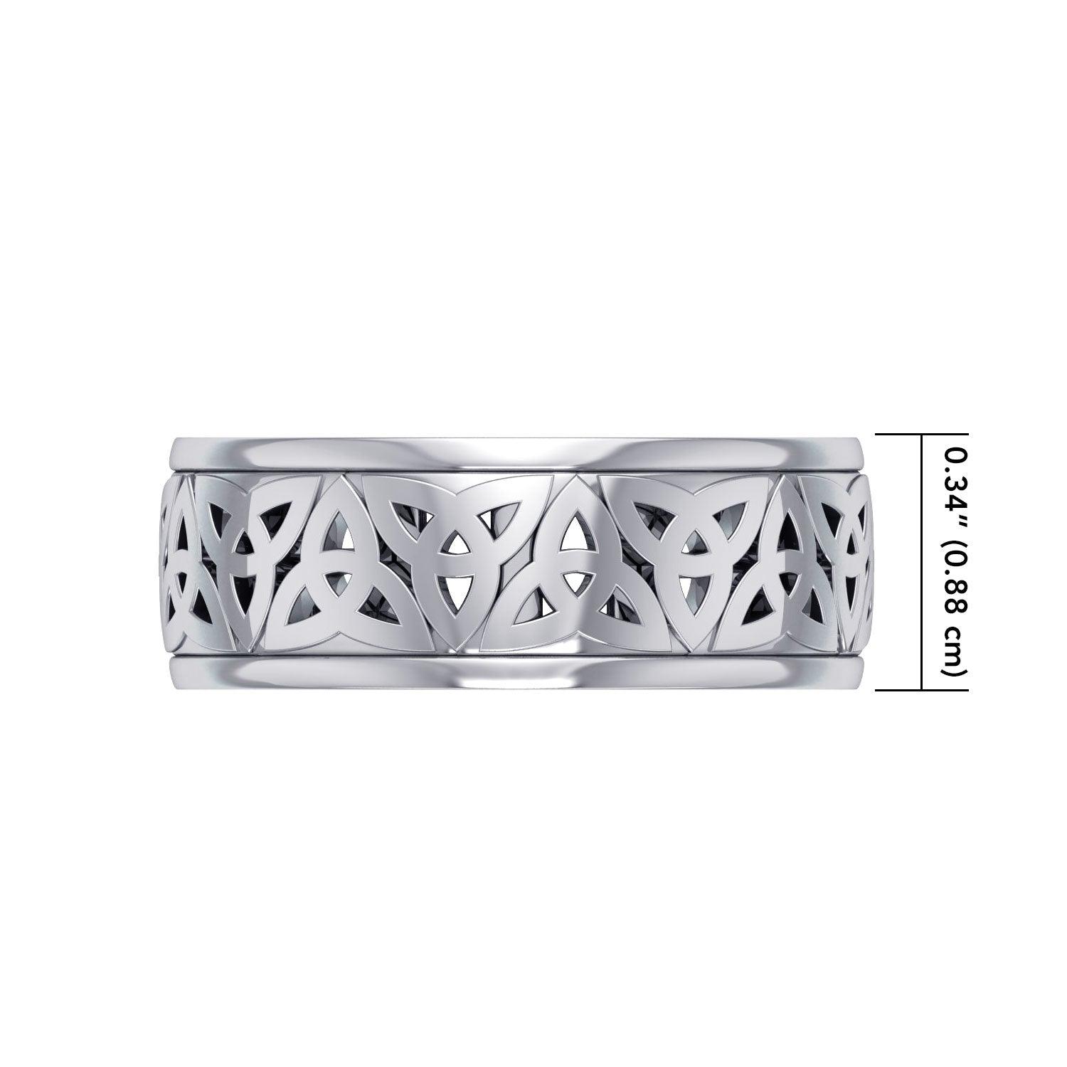 Celtic Trinity Knots Spinner Ring TR3780 - Jewelry