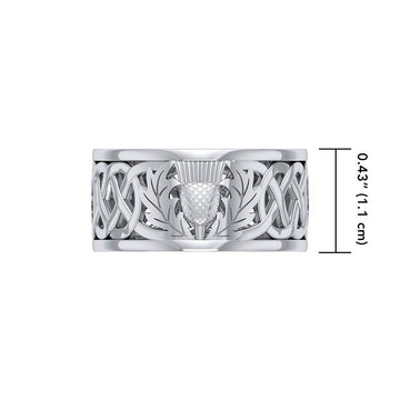 Scottish Thistle of Pride and Honor ~ Sterling Silver Ring TR3875 - Jewelry