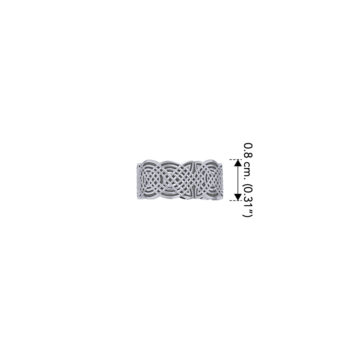 Celtic Knotwork Sterling Silver Ring TR671