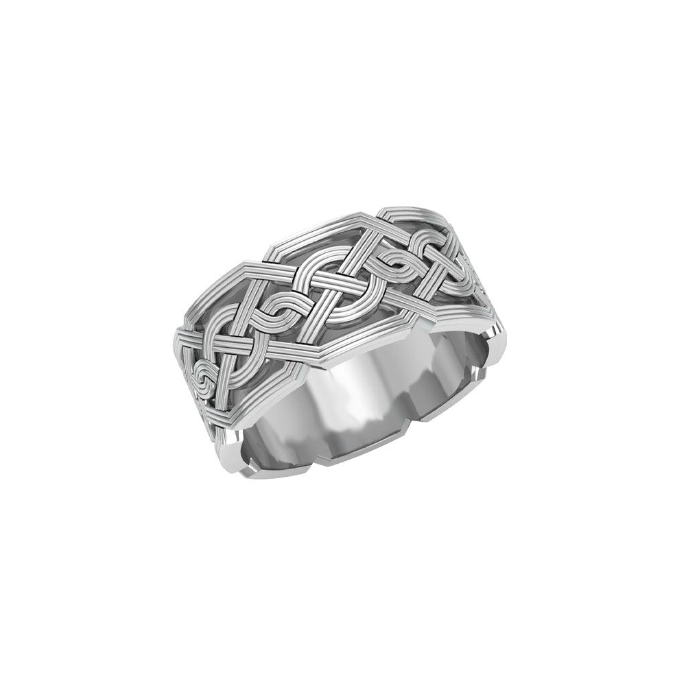 Celtic Knotwork Silver Wedding Ring TR684 - Jewelry