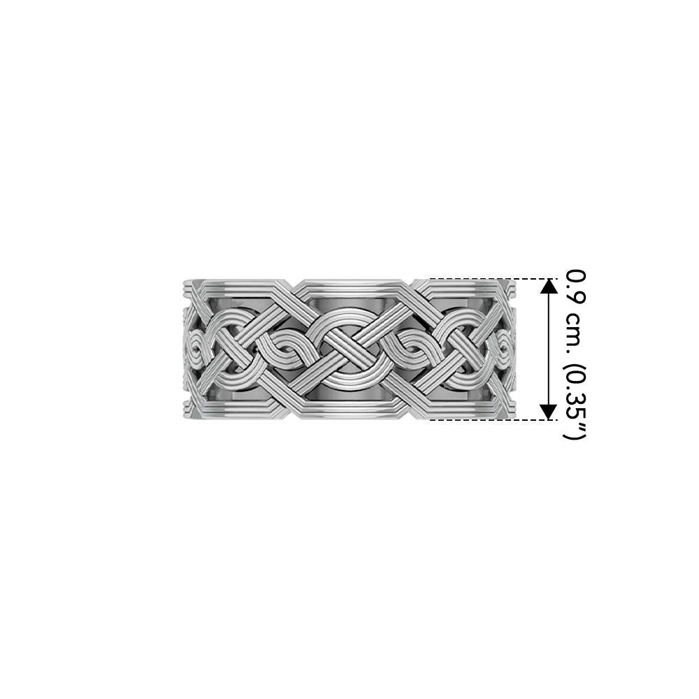 Celtic Knotwork Silver Wedding Ring TR684 - Jewelry