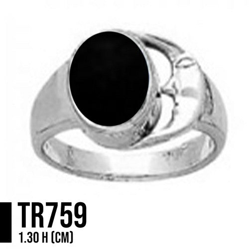 Moon Sterling Silver Ring TR759