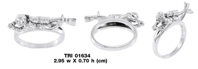 Diver Sterling Silver Ring TRI1634
