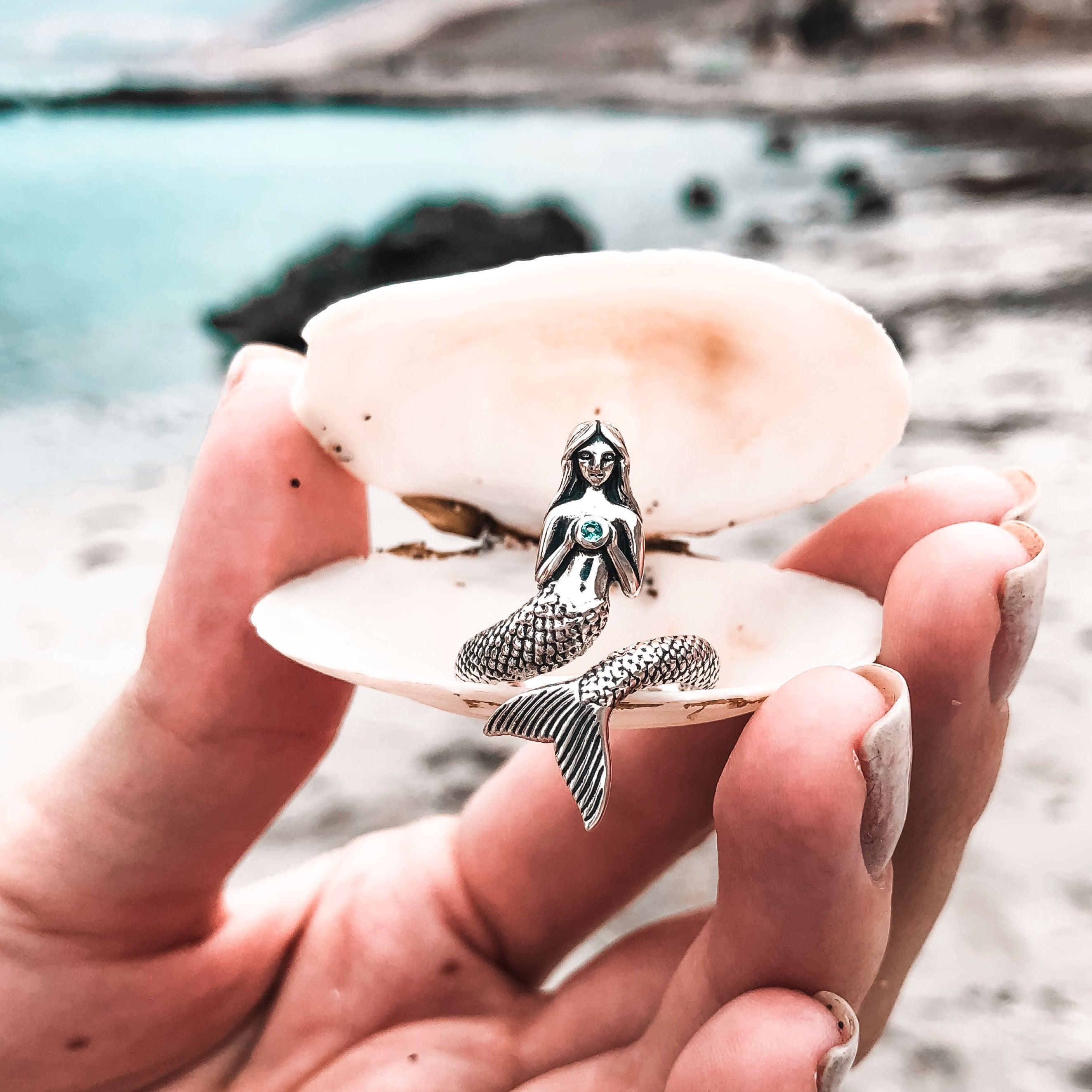 Seek your imagination with the Sea Mermaid ~ Sterling Silver Wrap Ring TRI1328 - Jewelry