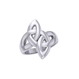 Double Trinity Knot Sterling Silver Ring TRI1592