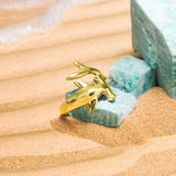 Independently strong hammerhead shark Solid Gold Ring GRI1614