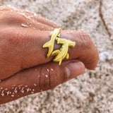 Independently strong hammerhead shark Solid Gold Ring GRI1614