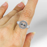 Celtic Knotwork Fleur De Lis Sterling Silver Ring TRI163