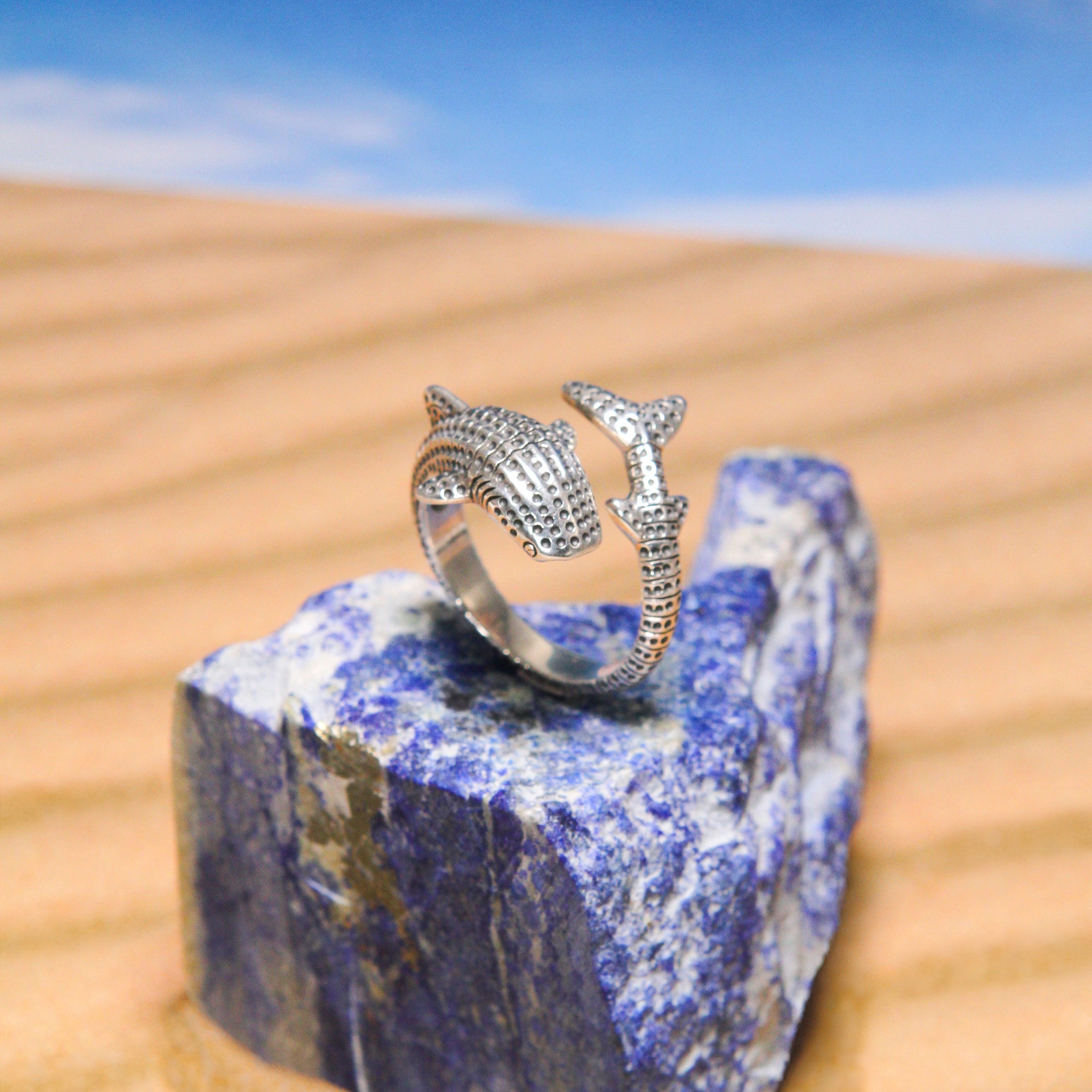 Whale Shark Sterling Silver Ring TRI1652 - Jewelry