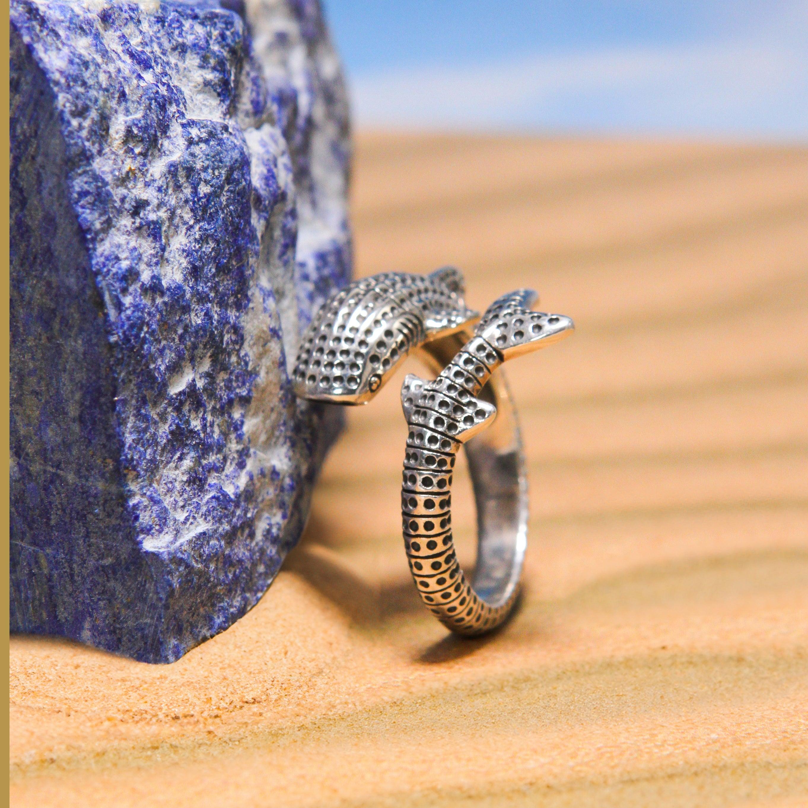 Whale Shark Sterling Silver Ring TRI1652 - Jewelry
