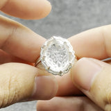 Tree of Life Sterling Silver Ring With Genuine White Quartz TRI1715