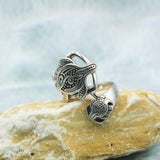 Aboriginal Inspired Turtle Sterling Silver Ring TRI1739 - Jewelry