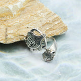 Aboriginal Inspired Turtle Sterling Silver Ring TRI1739 - Jewelry