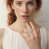 Alighting breakthrough of the Mythical Phoenix ~ Sterling Silver Ring with Gemstone Accents TRI1740 - Jewelry