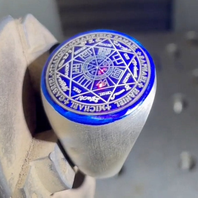 Seven Archangels Seals Sterling Silver Signet Men Ring TRI1990