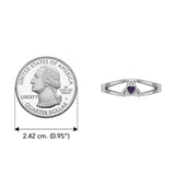 Celtic Trinity Knot Ring Sterling Silver With Heart Gemstone TRI2309