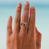 Celtic Trinity Knot Ring Sterling Silver With Heart Gemstone TRI2309