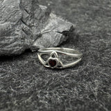 Celtic Trinity Knot Ring Sterling Silver With Heart Gemstone TRI2309