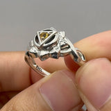 Manipura Solar Plexus Chakra with Celtic Designs Sterling Silver Ring TRI2338