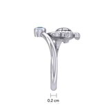 Sea Turtle Sterling Silver with Gemstone TRI2344 - DiveSilver Jewelry