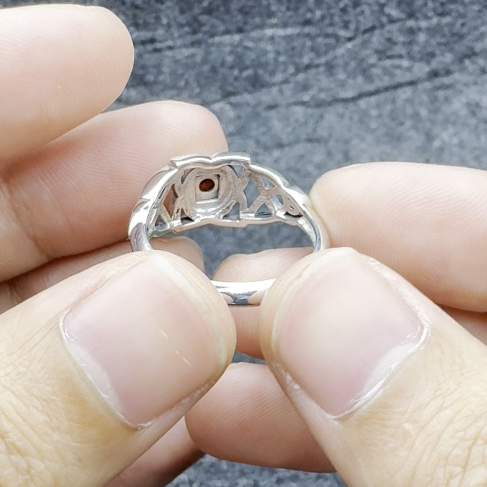 Muladhara Root Chakra with Celtic Designs Sterling Silver Ring TRI2351
