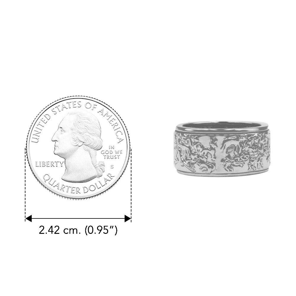 The Steve Miller Cernunnos God Silver Spinner Ring TRI2387 - Jewelry