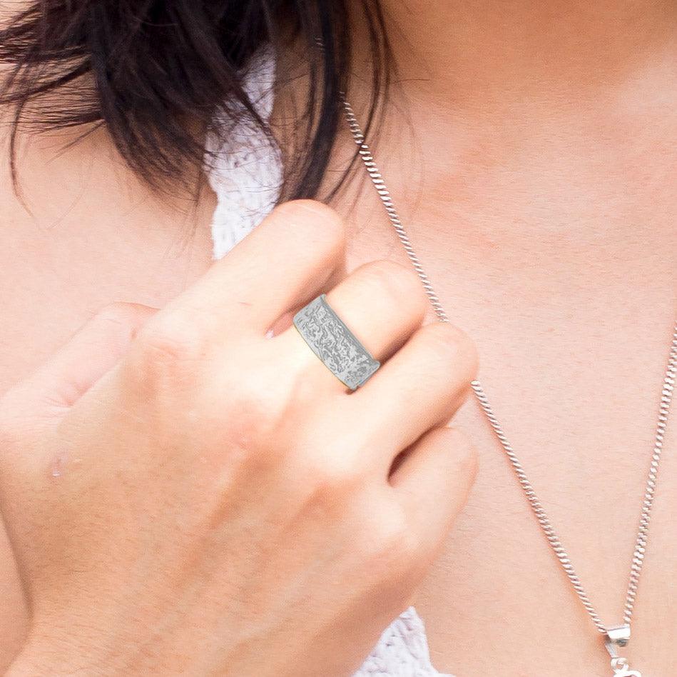 The Steve Miller Cernunnos Solid White Gold Spinner Ring WRI2387 - Jewelry