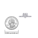 Celtic Heart Silver Ring TRI2390 - Jewelry