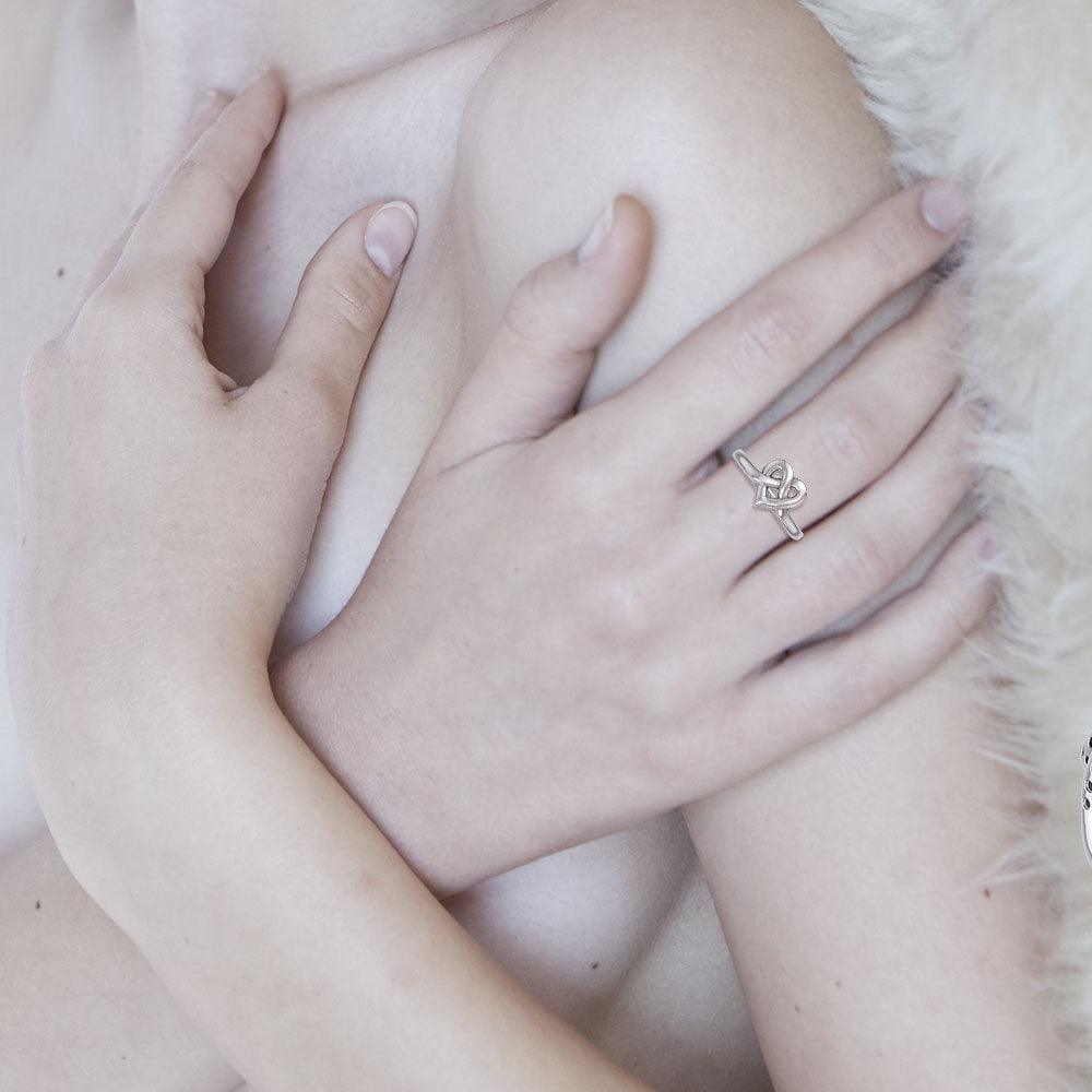 Celtic Heart Silver Ring TRI2390 - Jewelry