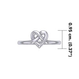 Celtic Heart Silver Ring TRI2390 - Jewelry