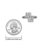 Double Celtic Heart Silver Ring TRI2391 - Jewelry