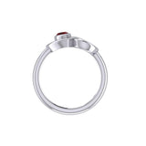Heart and Peace Silver Ring With Heart Gemstone TRI2405 - Jewelry