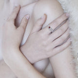 Heart and Peace Silver Ring With Heart Gemstone TRI2405 - Jewelry