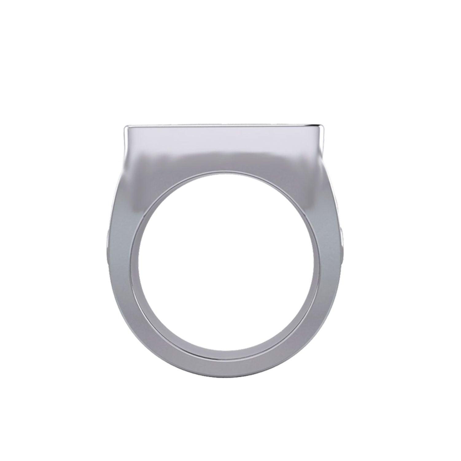 Eye of Providence Silver Ring With Eye of Horus Side TRI2412 - Jewelry