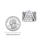 Eye of Providence Silver Ring With Eye of Horus Side TRI2412 - Jewelry