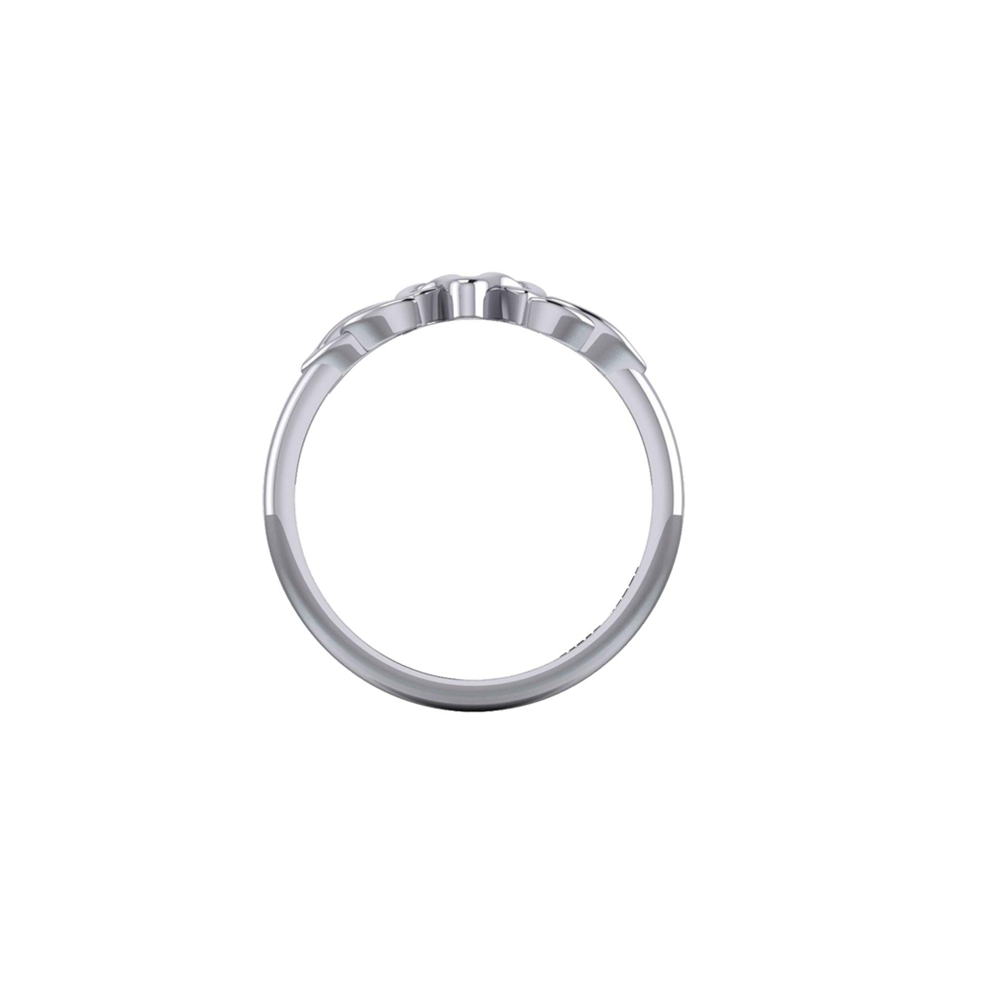 Peter Stone Jewelry Sterling Silver Celtic Wolf Ring - Majestic Symbolism and Craftsmanship for a Bold Statement TRI2419 - Jewelry