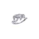 Whale Shark with Wave Sterling Silver Wrap Ring TRI2433