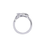Whale Shark with Wave Silver Wrap Ring TRI2433 - Jewelry