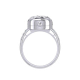 The Celtic Triquetra Silver Locket Ring with Gemstone TRI2436 - Jewelry