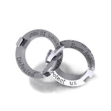 Peter Stone Puzzle Ring Theme Sigil of Archangels & Demons TRI2444 - Jewelry