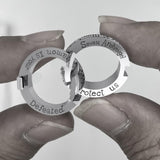 Peter Stone Puzzle Ring Theme Sigil of Archangels & Demons TRI2444 - Jewelry