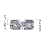 Peter Stone Puzzle Ring Theme Sigil of Archangels & Demons TRI2444 - Jewelry