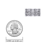 Peter Stone True Love Waits Celtic Sterling Silver Spinner Ring TRI2449