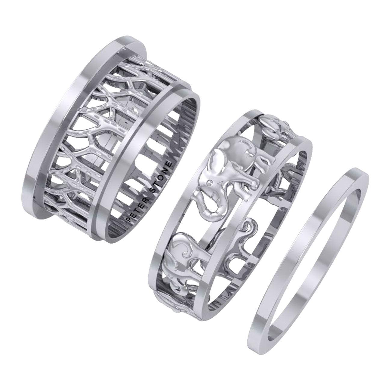 Elephant Silver Spinner Ring TRI2453 - Jewelry