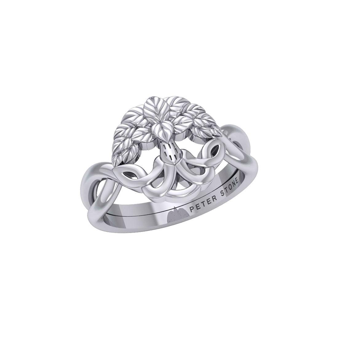The Tree of Life Silver Puzzle Ring by Peter Stone Jewelry TRI2462 - Jewelry