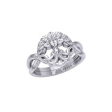 The Tree of Life Sterling Silver Puzzle Ring by Peter Stone Jewelry TRI2462
