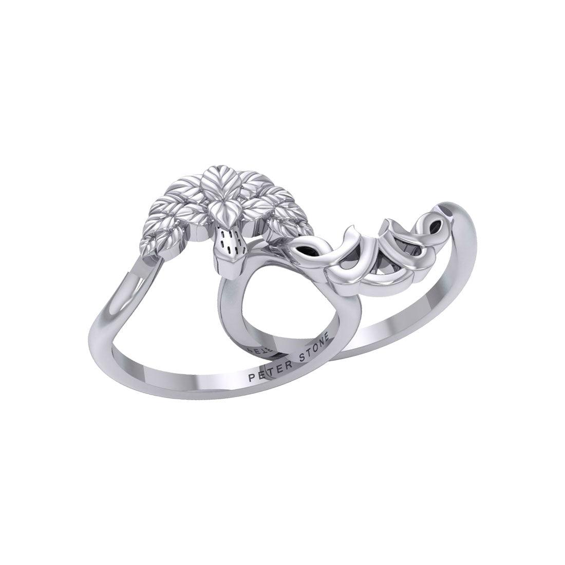 The Tree of Life Silver Puzzle Ring by Peter Stone Jewelry TRI2462 - Jewelry