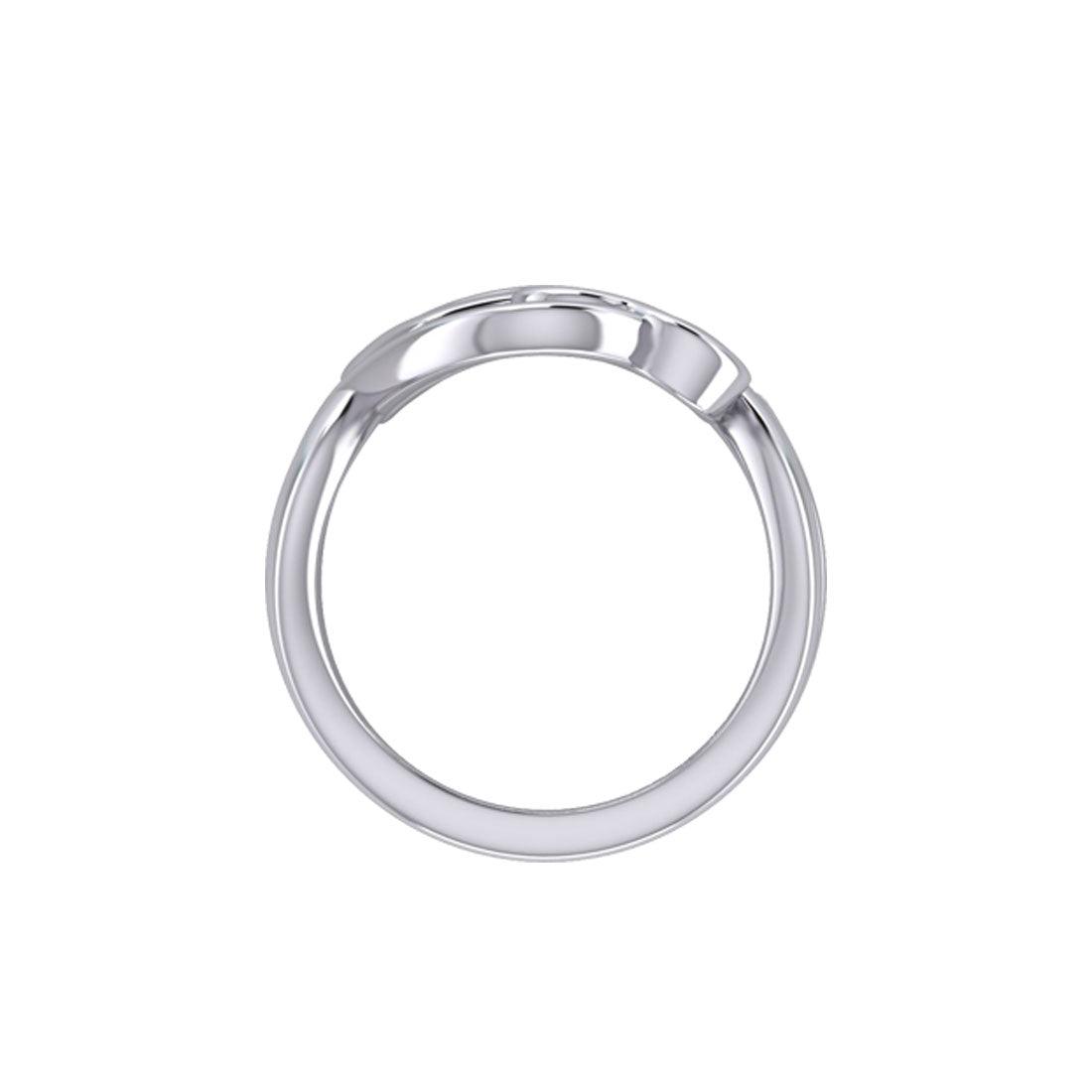 Double Heart Silver Puzzle Ring By Peter Stone Jewelry TRI2464 - Jewelry